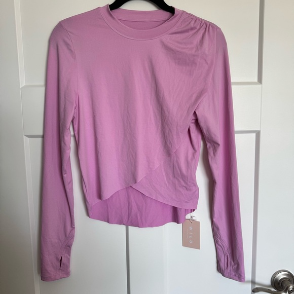 Wilo The Label Tops - NWT Wilo The Label Cross Front Long Sleeve Top Lilac Size M